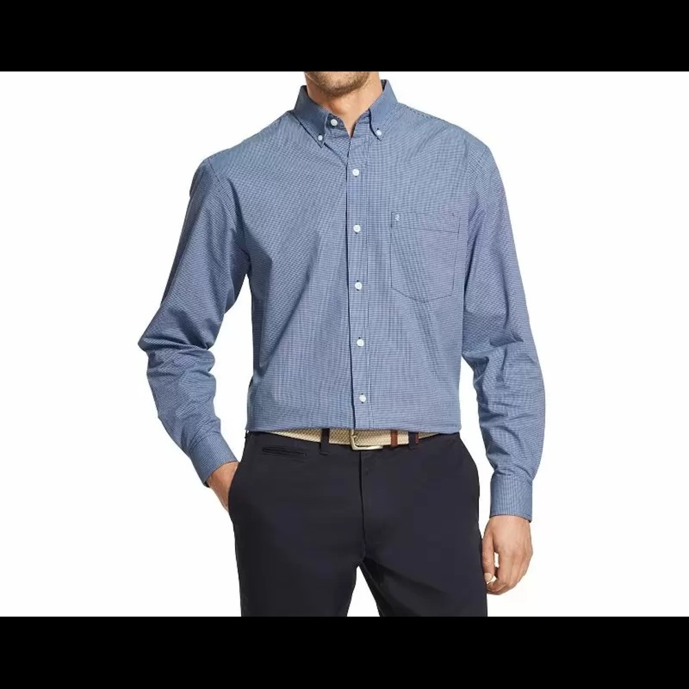 IZOD Long Sleeve Check Button Down Shirt